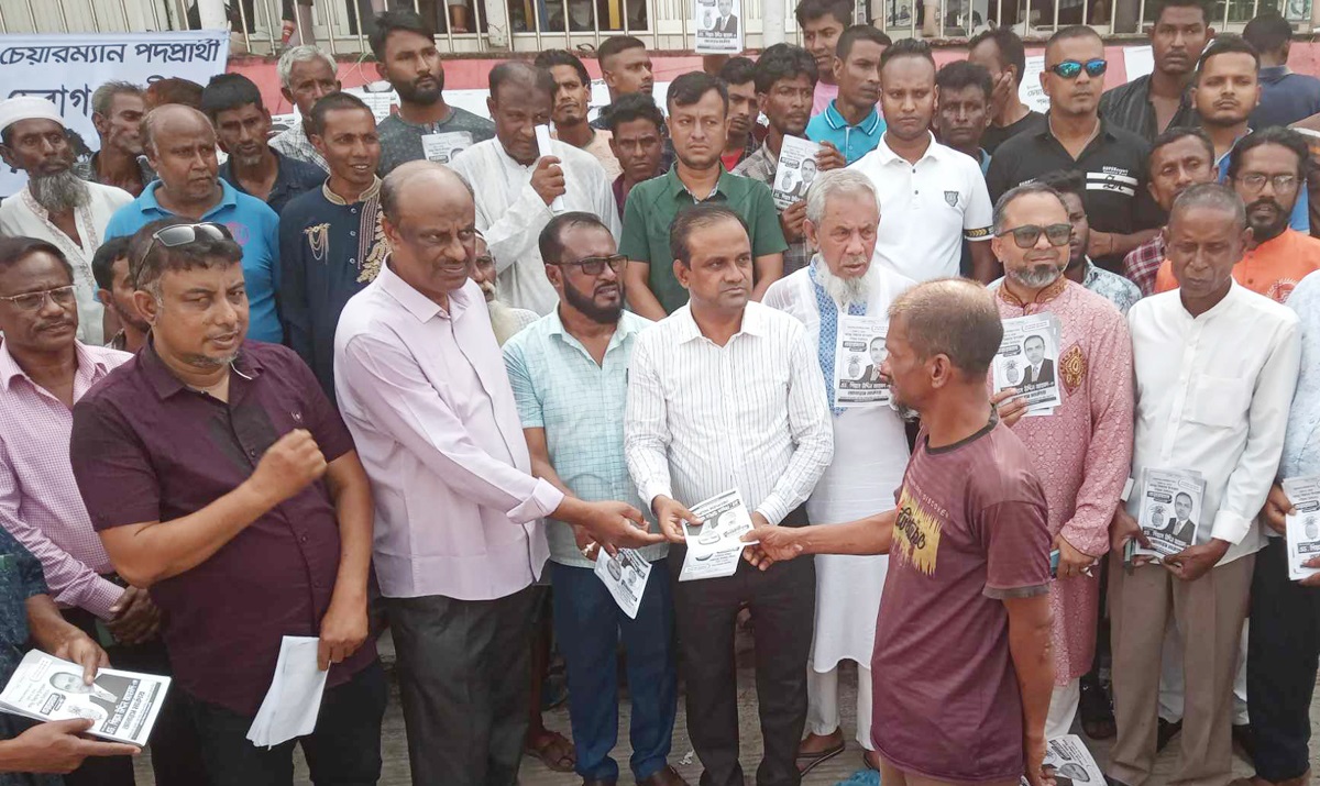 বিশ্বনাথের নতুন ও পুরাণ বাজার এলাকায় ‘আনারস’ প্রতীকের সমর্থনে গণসংযোগ