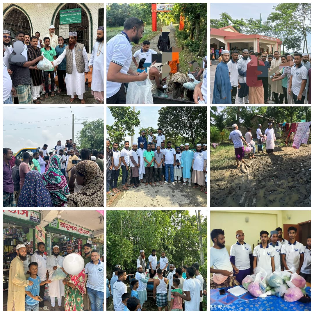 সহস্রাধিক বন্যার্তদের মাঝে শুকনো খাবার বিতরণ করলো বিশ্বনাথ ইসলামী ছাত্রসংস্থা