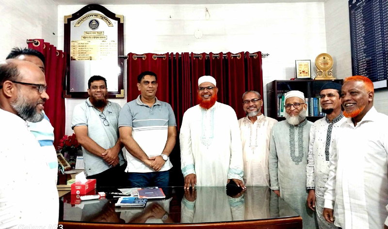 বিশ্বনাথ থানার ওসির সাথে জামায়াত নেতৃবৃন্দের সৌজন্য সাক্ষাত
