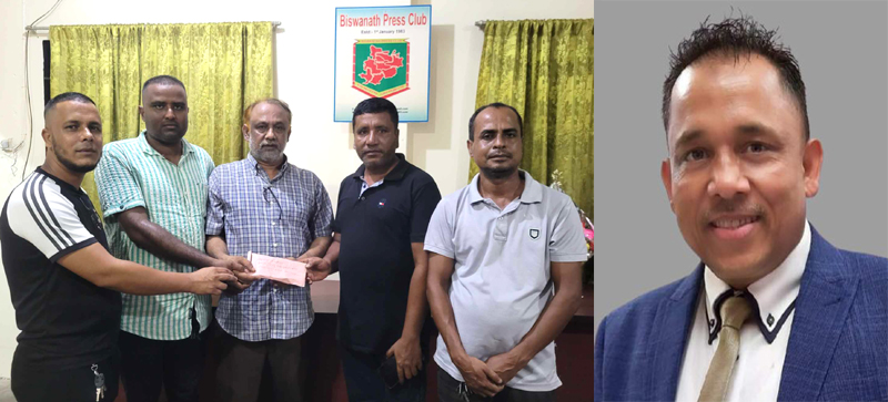 ছইল মিয়া দাদু ভাইয়ের পক্ষ থেকে বিশ্বনাথ প্রেসক্লাবে ৫০ হাজার টাকা অনুদান
