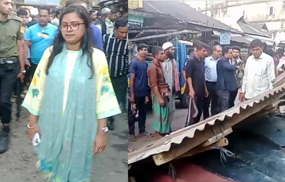বিশ্বনাথ পৌরসভার নতুন বাজার এলাকায় অবৈধ স্থাপনা উচ্ছেদ