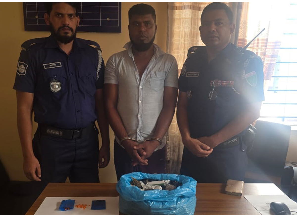 বিশ্বনাথে ৩৫০ পিস ইয়াবা ও গাঁজাসহ মাদক কারবারী আটক